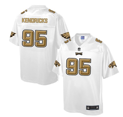 Men's Game Mychal Kendricks Nike Jersey White - #95 Pro Line Fashion NFL Philadelphia Eagles